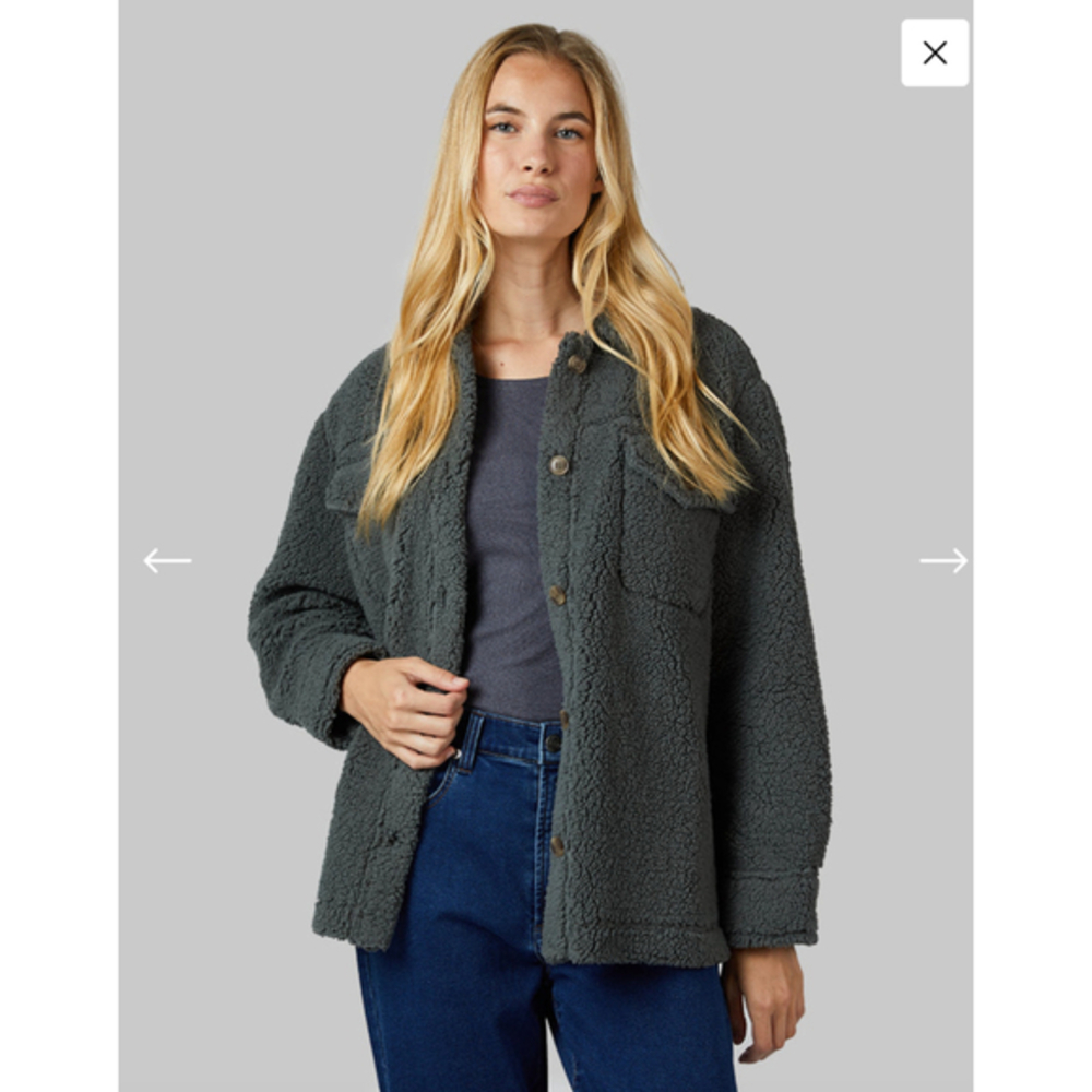 32 Degrees Heat Oversized Sherpa Shirt Jacket